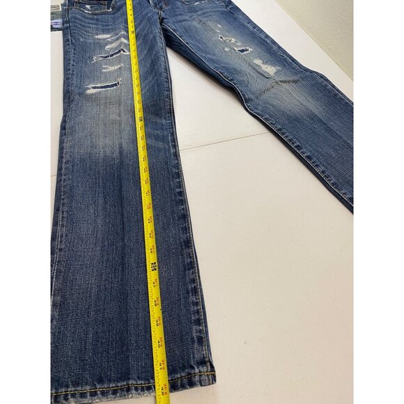 American Eagle Outfitters Men’s Original Straight Jeans 32x32 Distressed Blue - Picture 10 of 15
